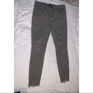 Olive green denim Jeans